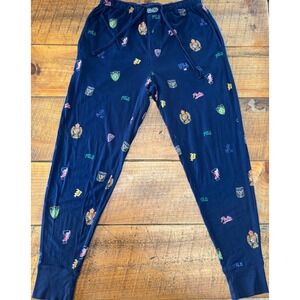 Polo Ralph Lauren Mens Blue Pep Rally Cotton Knit Sleep Pajama Jogger Pants Med